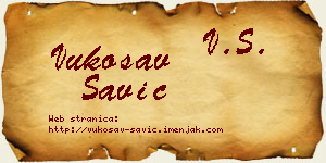 Vukosav Savić vizit kartica